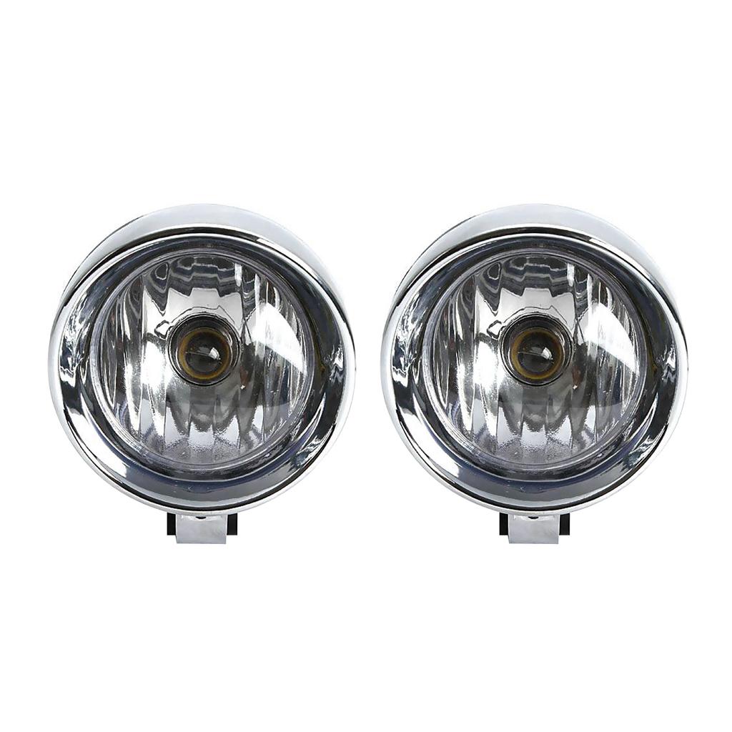 1 Paar 4 Inch Rijden Fog Spot Light Spotlight Koplamp Werk Lamp Universal Voor Alle Motorrijwiel Atv Trucks-chrome