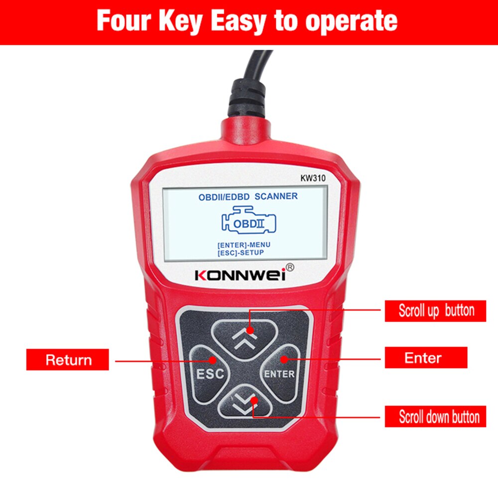 KONNWEI KW310 Obd2 Car Diagnostic Tools Automotive Scanner OBD 2 Engine Analyzer Code Reader Vehicle CAN Obdii Scan Tool tester