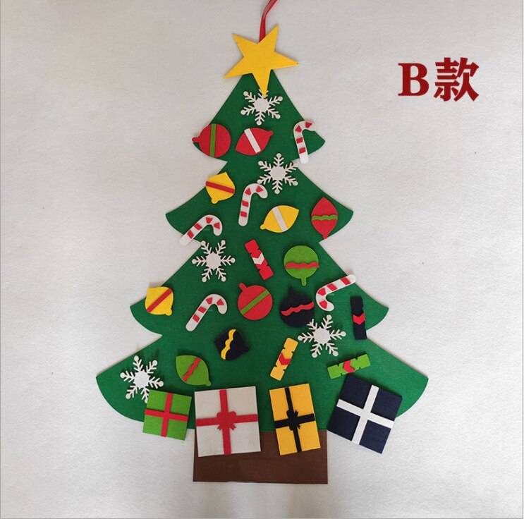 Diy Voelde Kerstboom Kerst Decor Voor Thuis Navidad Jaar Voor Kinderen Cristmas Ornamenten Navidad Natal Xmas boom: B