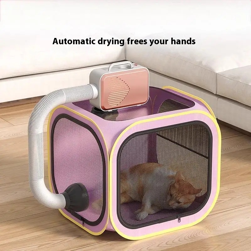 Portable Pet Drying Box for Cats And Dogs Quick Dry Bath Blower Hair Dryer Bag with No Hair Fly Feature for Household Use