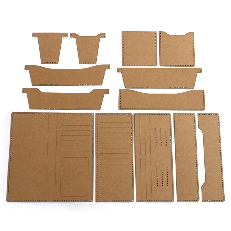 1Set DIY Kraft Paper Template Lovely Universal Long Clip Leather Craft Pattern DIY Stencil Sewing Pattern