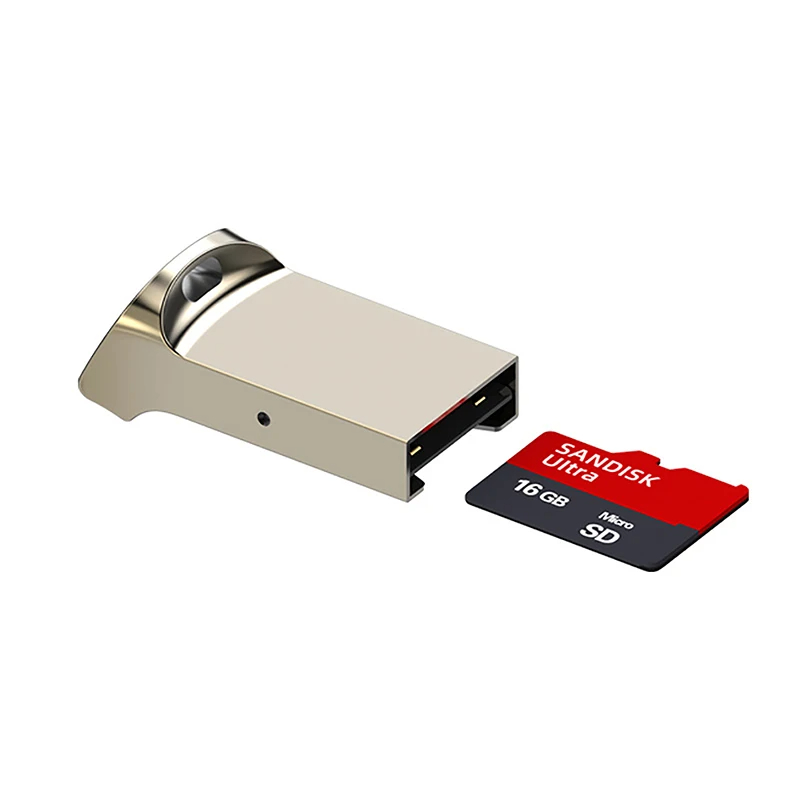 Aluminium Mini Usb 2.0 Geheugenkaart Lezer Adapter Voor Tf Micro Sd Pc Computer Laptop Geheugenkaart Lezer Adapter Usb Sd Kaart Kaart Kaart Kaart