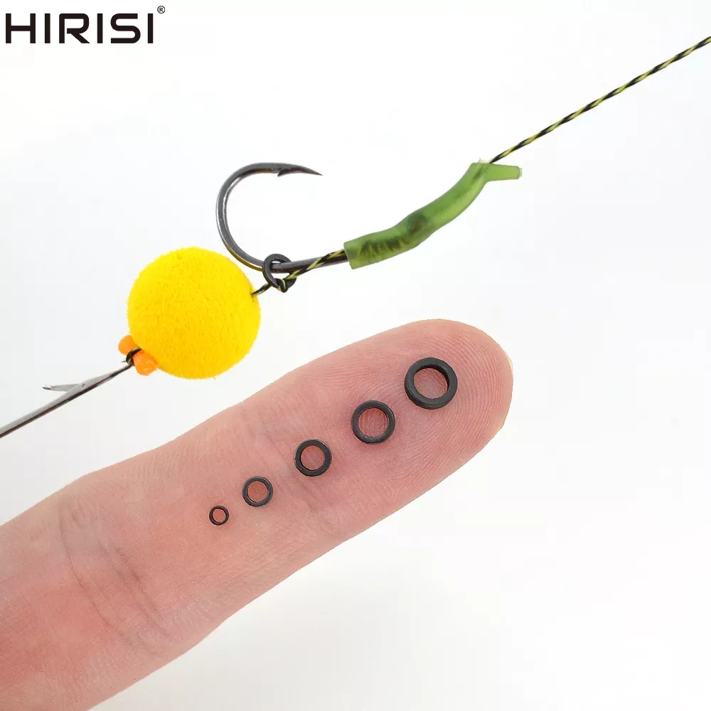 60-delige karpervissen ronde rig-ringen voor haaklink O-ringen 2,0 mm 3,1 mm 3,7 mm 4,4 mm 5,1 mm