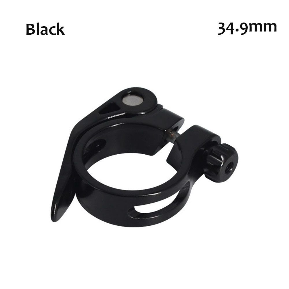 Alloy Mountain MTB BMX Road Bike Quick Release Aluminium Bicycle Seatpost Clamps Bike Seat Clamp: Black-34.9mm