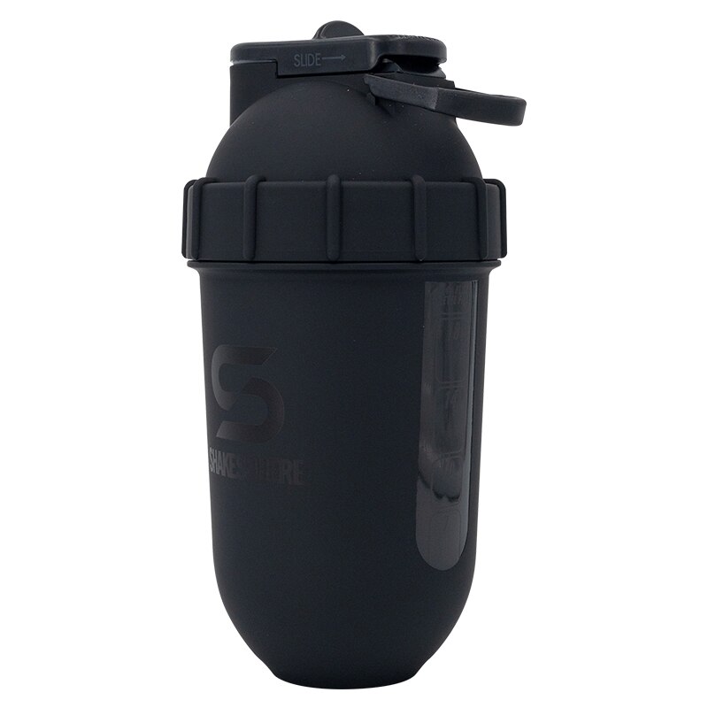 ShakeSphere Tumbler VIEW Protein Shaker Mixing Bottle with Side Window, 24oz Protein Shake Mixers Protein Blender Bottle: Matte Black View