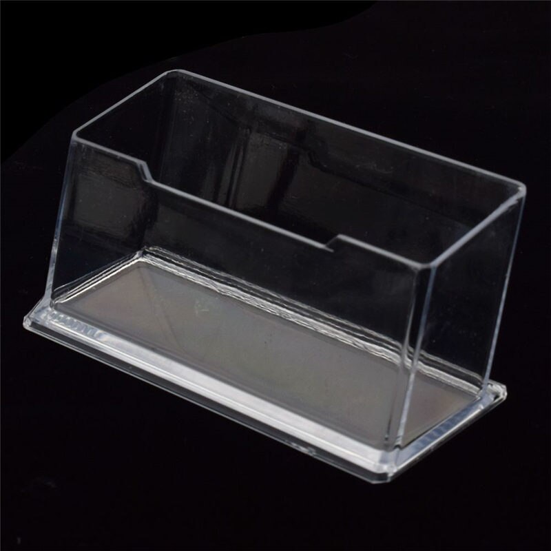 1pcs Clear Desk Plank opbergbox Display Stand Acryl Plastic transparante Desktop Visitekaarthouder