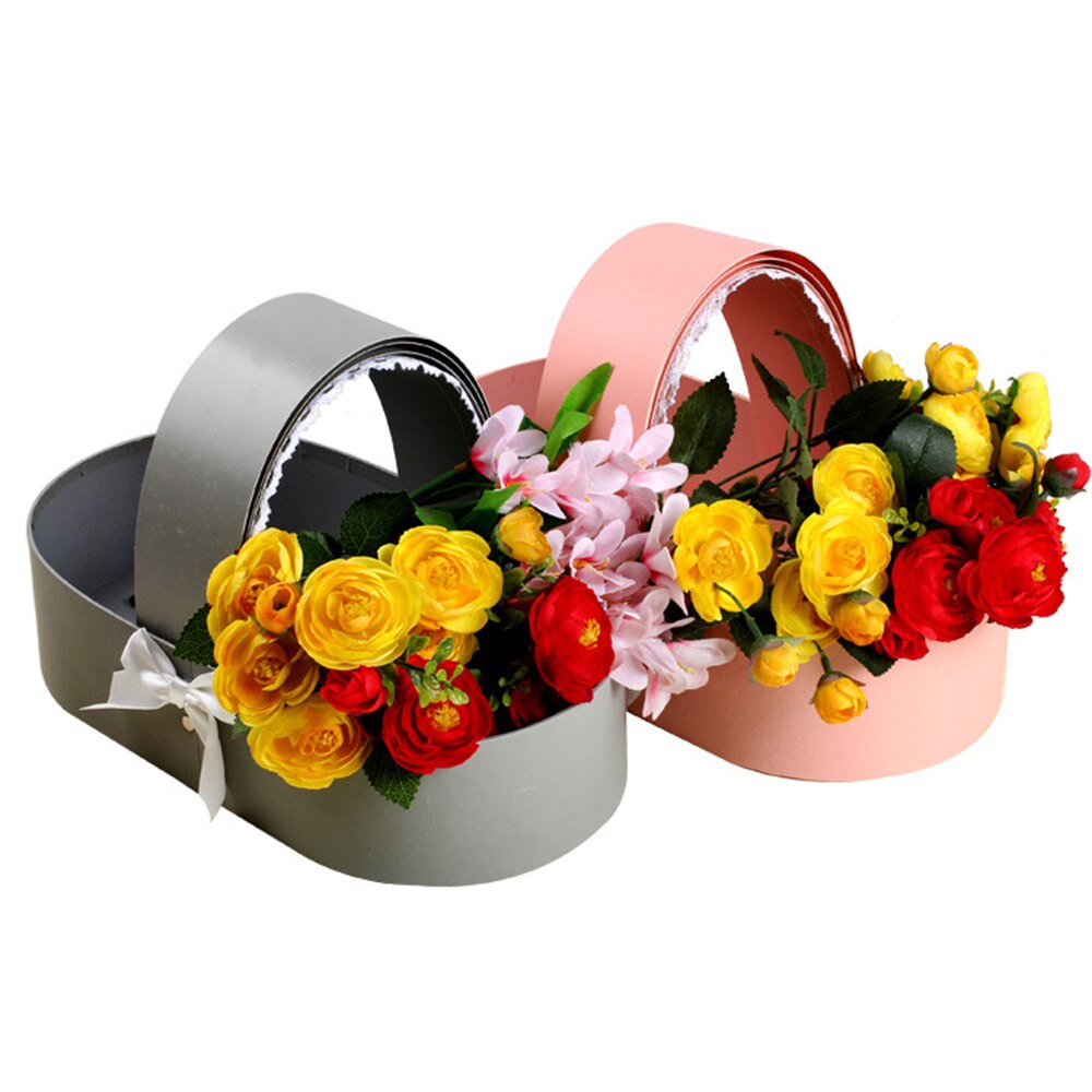 Cradle Flower Box Rose Flower Arrangement Basket Boxes Romantic Floral Flower Packing Boxes Wedding Home Decor