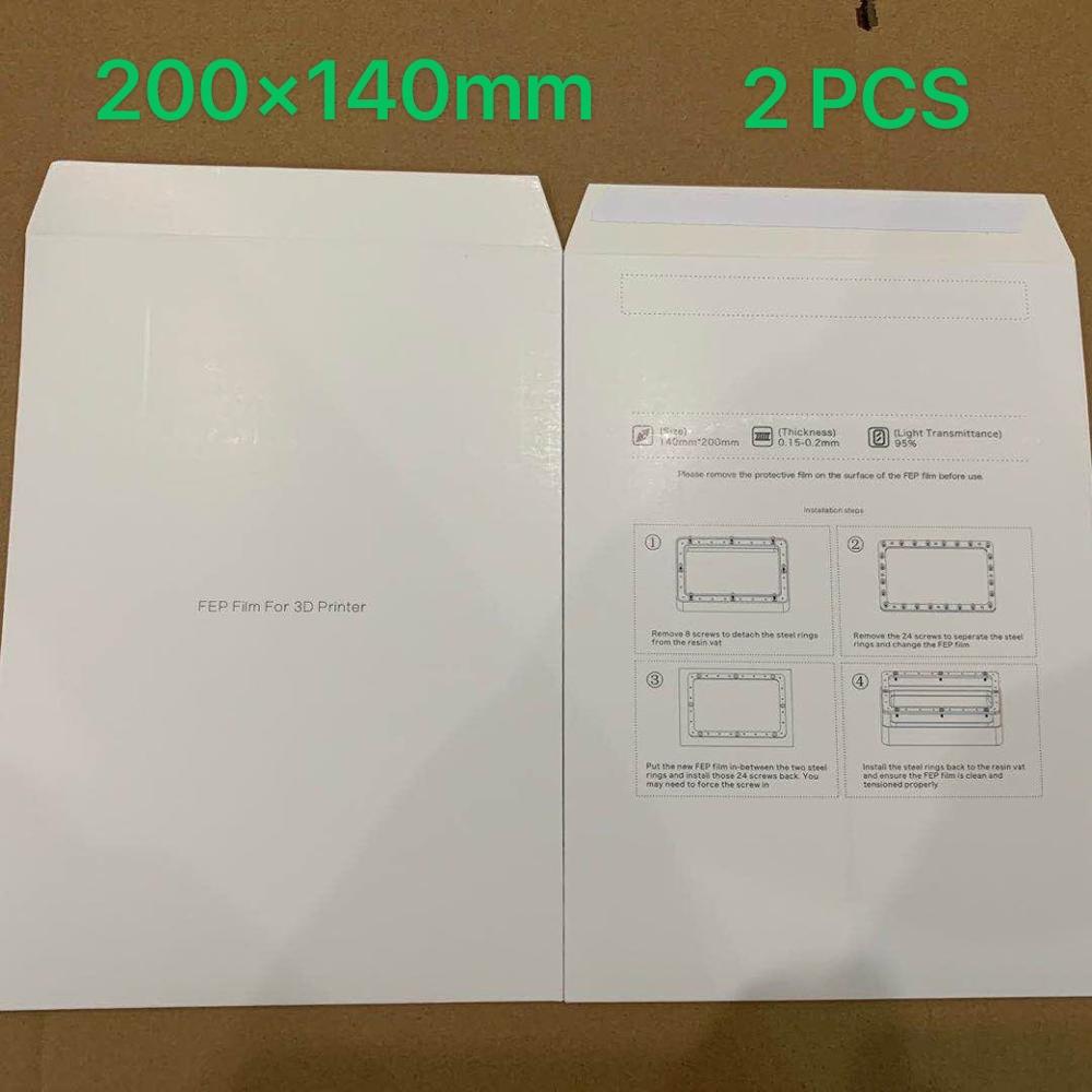 2PCS PHOTON SLA 3d printer Parts FEP Film 140x200mm Fep Sheets 0.15mm for ANYCUBIC Photon Resin UV Light 3D Printers Impresora