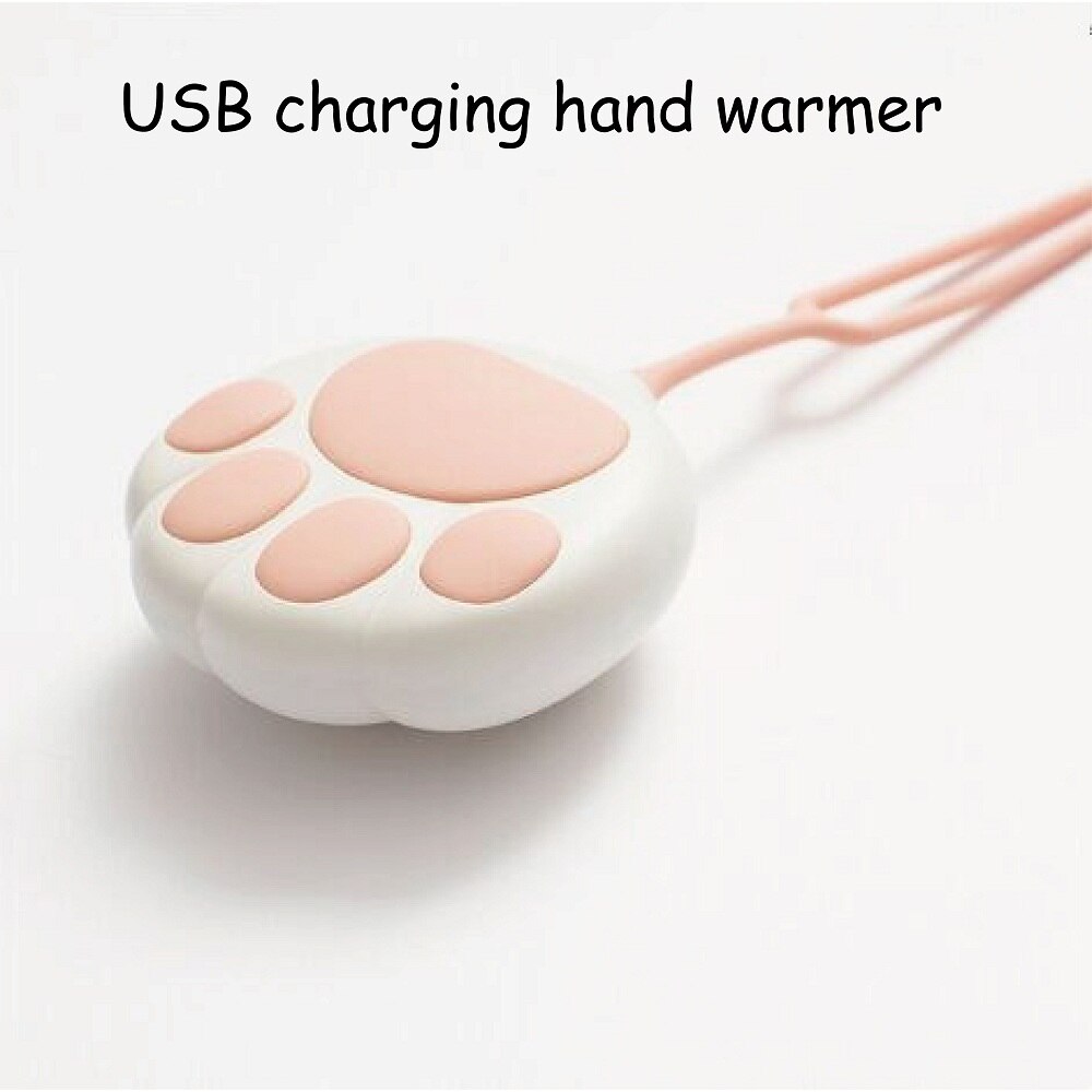 Cat paw Cute Handwarmer Winter Heater Portable Mini Hand Warmer USB Mobile Power Charging Handy Warming Warm Baby Heater