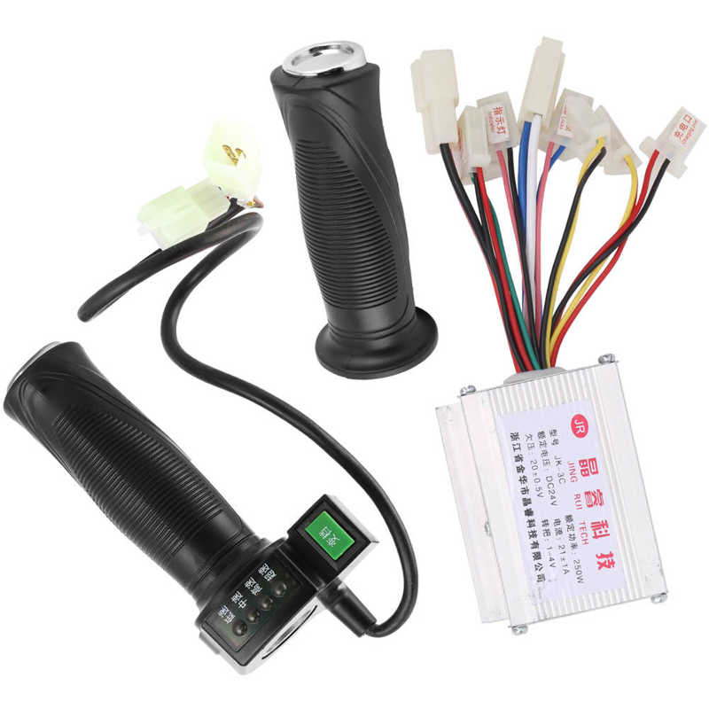 24V 250W Controller Scooter 24V 250W Geborsteld Controller Met 4 Speed Throttle Grip E‑bike Accessoires Scooter gashendel