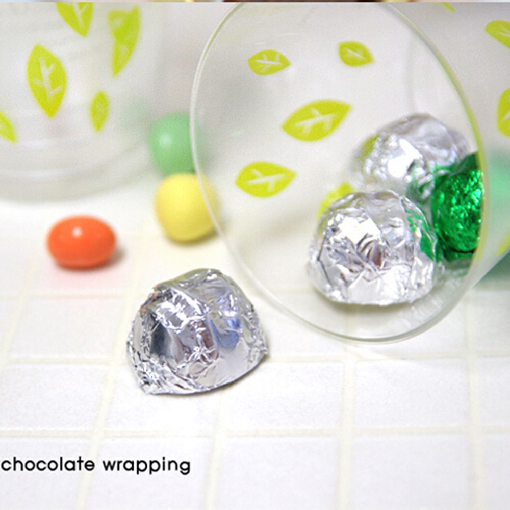 100Pcs Vierkante Snoep Pakket Folie Papier Chocolade Lolly Folie Wrappers Party Diy Embossing Verpakking Papier