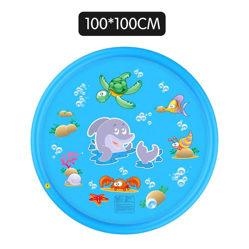 Cojín de Agua pulverizada inflable para piscina para niños y mascotas, colchoneta de agua para juegos de césped, juguetes rociadores para jugar al aire libre, 170cm: 01