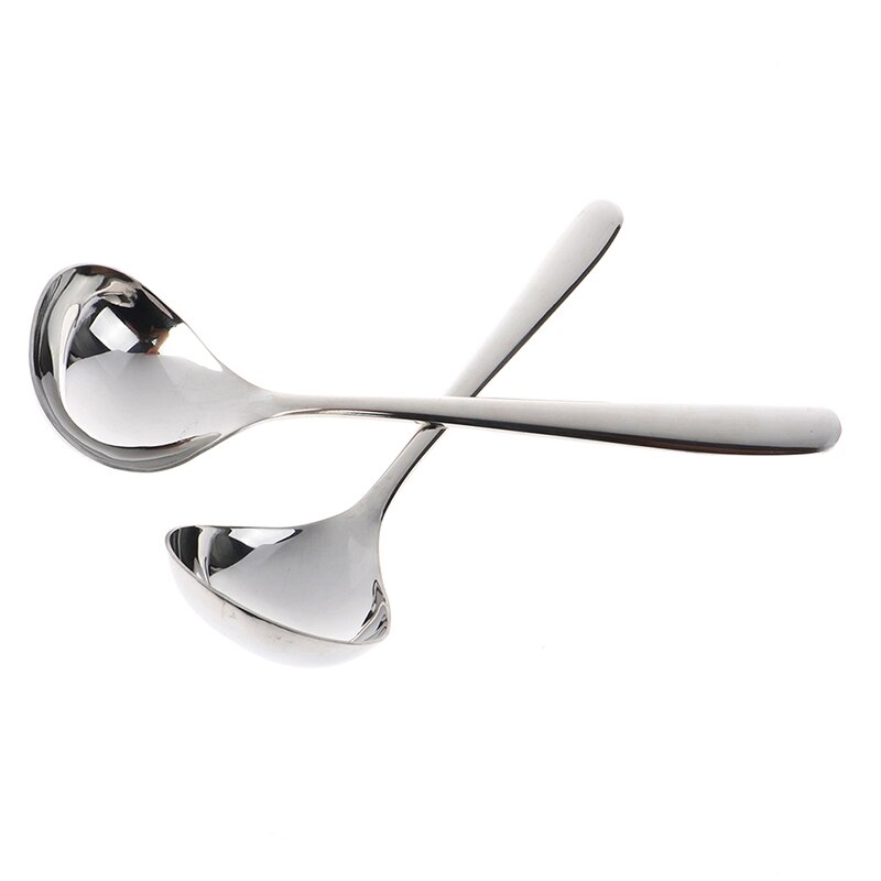 1 Pcs 17.5/20cm Soup Spoon Deepen Thickened Stainless Steel Serving Spoons Cooking Meal Food Spoon Dinnerware
