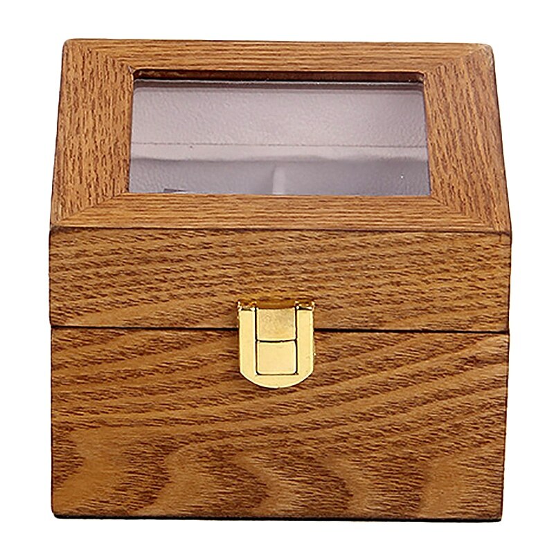 2 Slots Retro Red Wooden Watch Display Case Couple Watches Box Holder Jewelry Collection Storage Watch Organizer Box Casket: Fraxinus Mandshurica