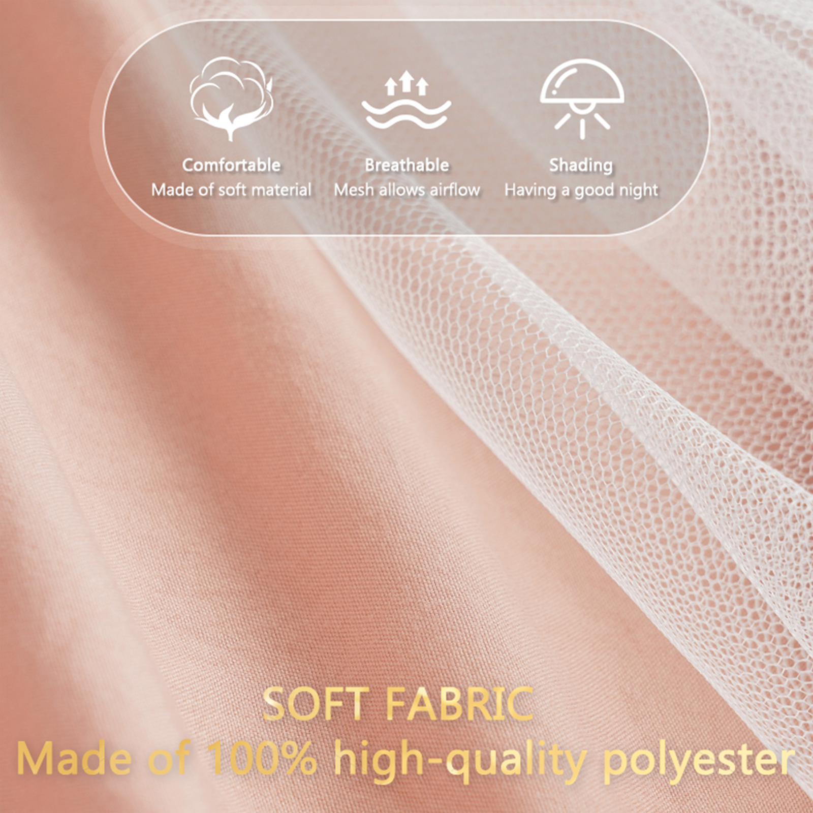 Toldo de cama para niñas y adultos, cortina de cama grande y de doble capa, cortinas con cúpula redonda, dosel de princesa de encaje