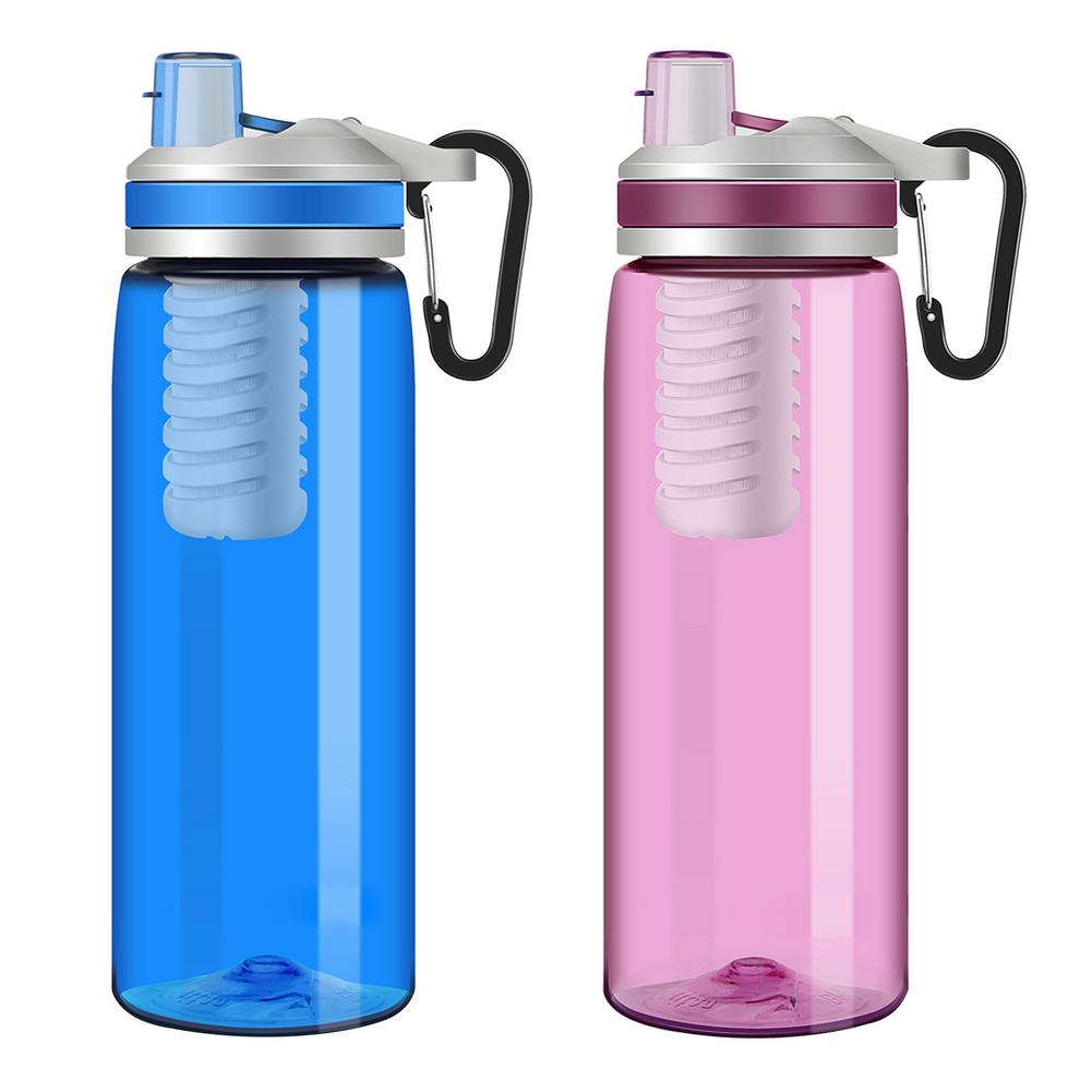 Botella de filtro de agua para acampada y senderismo, taza portátil para exteriores, de emergencia, supervivencia, Purificador Portátil, filtro de agua a prueba de fugas