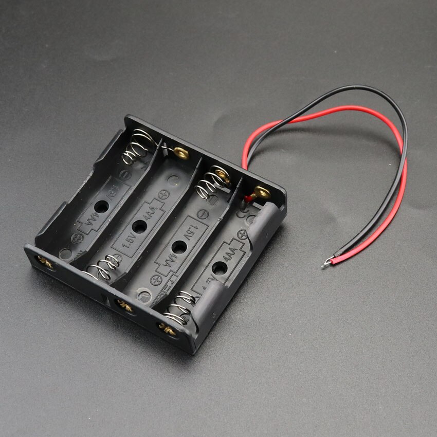 Aa batterikasse kortholder med ledningsledninger side om side batterikasse tilslutning lodde til diy elektronisk legetøj 1-6 stk aa batterie