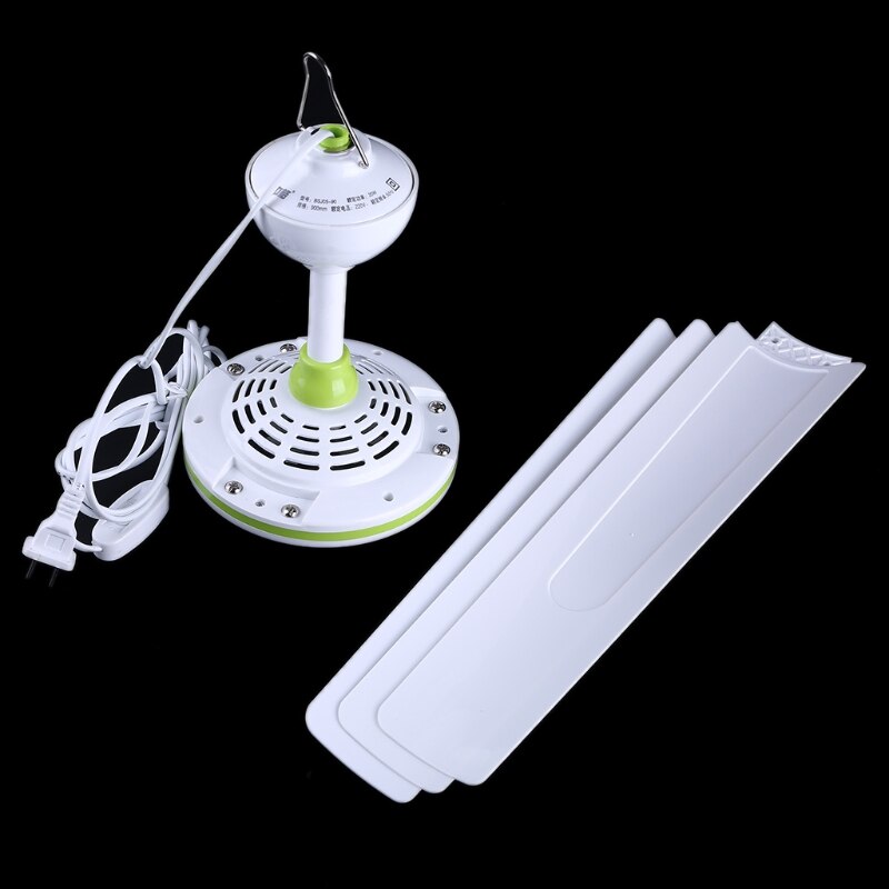 AC 220V 15.7 to 41 inch Silent Ceiling Fan Mute Electric Hanging Fan with Switch for Dining Living Room Home Bed Dormitory 19QE