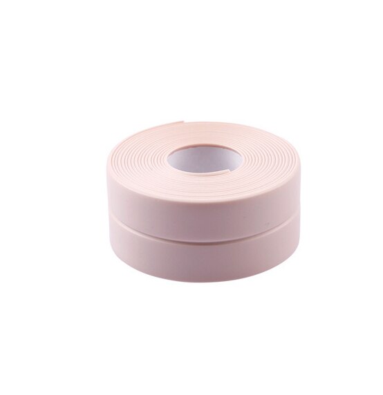 Band Caulk Streifen PVC Selbst Klebstoff Abdichten Abdichtung Band Küche Spüle Toilette Schlecht Dusche Ausrügestochen Badewanne Rosa Grau Klar: Rosa 3.8CMX3.2M