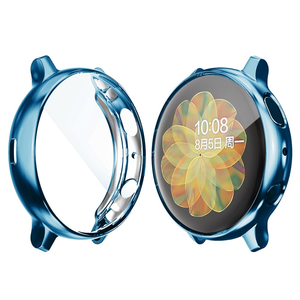 360 slim ur cover til samsung galaxy watch active 2 40/44mm blød klar tpu skærmbeskytter til galaxy active 2 40mm 44mm: Blå / For aktiv 2 - 40mm