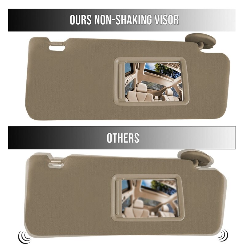 Passenger Right Side Windshield Sun Visor Replacement Beige for Toyota Tacoma 2005 74310-04081-E0