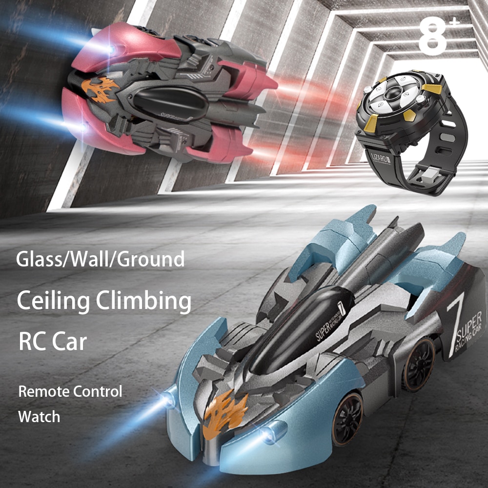 Anti Gravity Ceiling Wall Climbing Car Electric 360 Rotating Stunt RC Car Watch Remote Control Antigravity Machine Auto Toy Cars