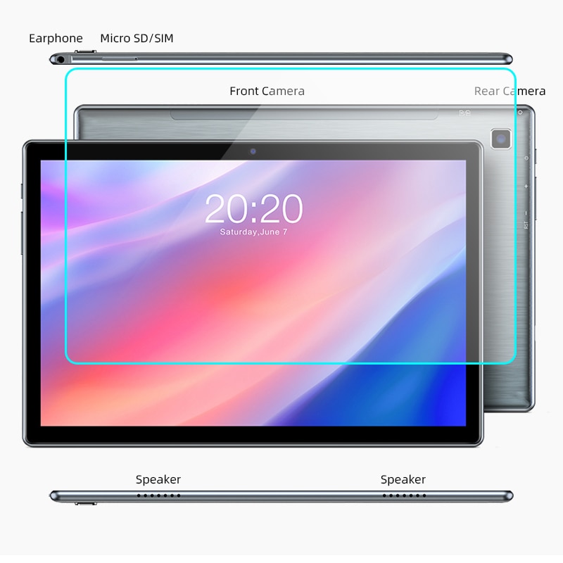 10.1 "Beschermende Gehard Glas Voor Teclast P20HD Tablet Pc, Screen Protector Film Voor Teclast P20HD Tablet