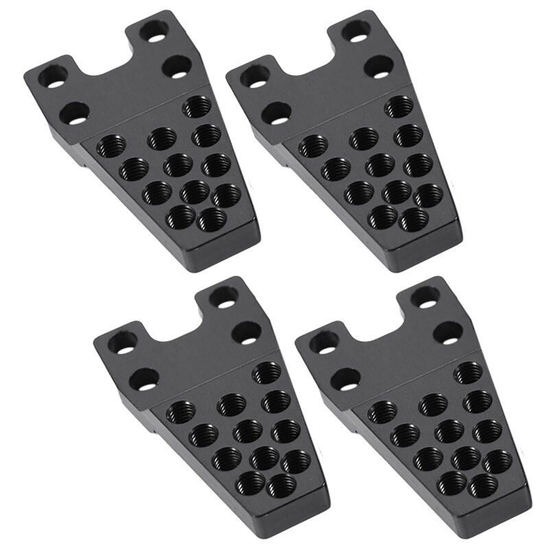 4PCS for SCX10 Aluminum Shock Mount Lift Surge Seat Adjustment Seat-HR Axial SCX10 Lower Shock Mount Lift Kit,Black