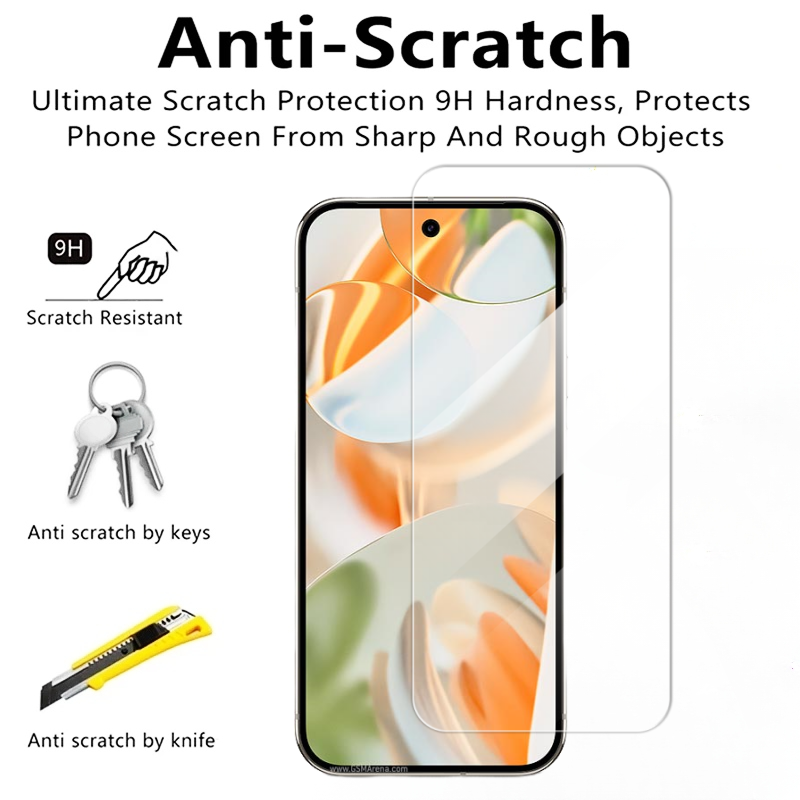 Vidro temperado livre de poeira para Google Pixel 9Pro/9a/9/8Pro/8a/8/7a/7 Protetor de tela fácil de instalar para Google Pixel 9 Pro XL