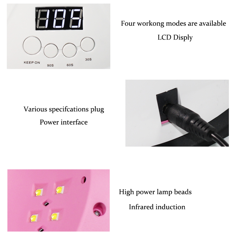 96W Uv Led Nagel Lamp Met 48 Pcs Leds Voor Manicure Gel Nail Dryer Drogen Nagellak Lamp 30 s/60 S/90 S Auto Sensor Manicure Gereedschap