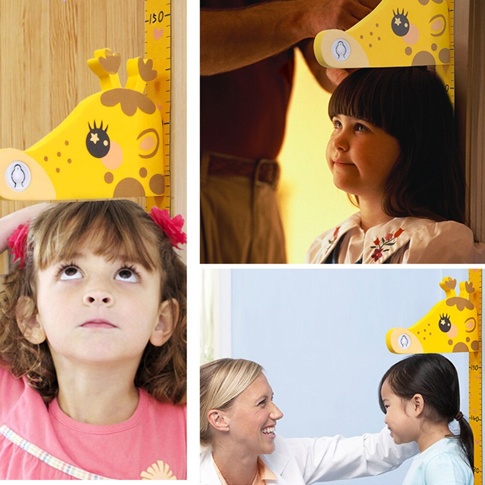 3D Stickers muraux compteur de croissance chambre d'enfants salon porche pépinière décor à la maison télémètre Animal girafe hauteur autocollant zz