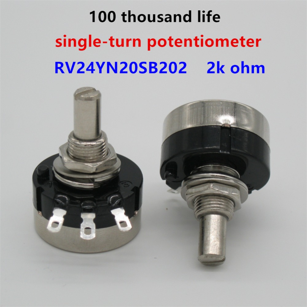 2pcs RV24YN20S B202 2K ohm Carbon film potentiometer single-turn potentiometer