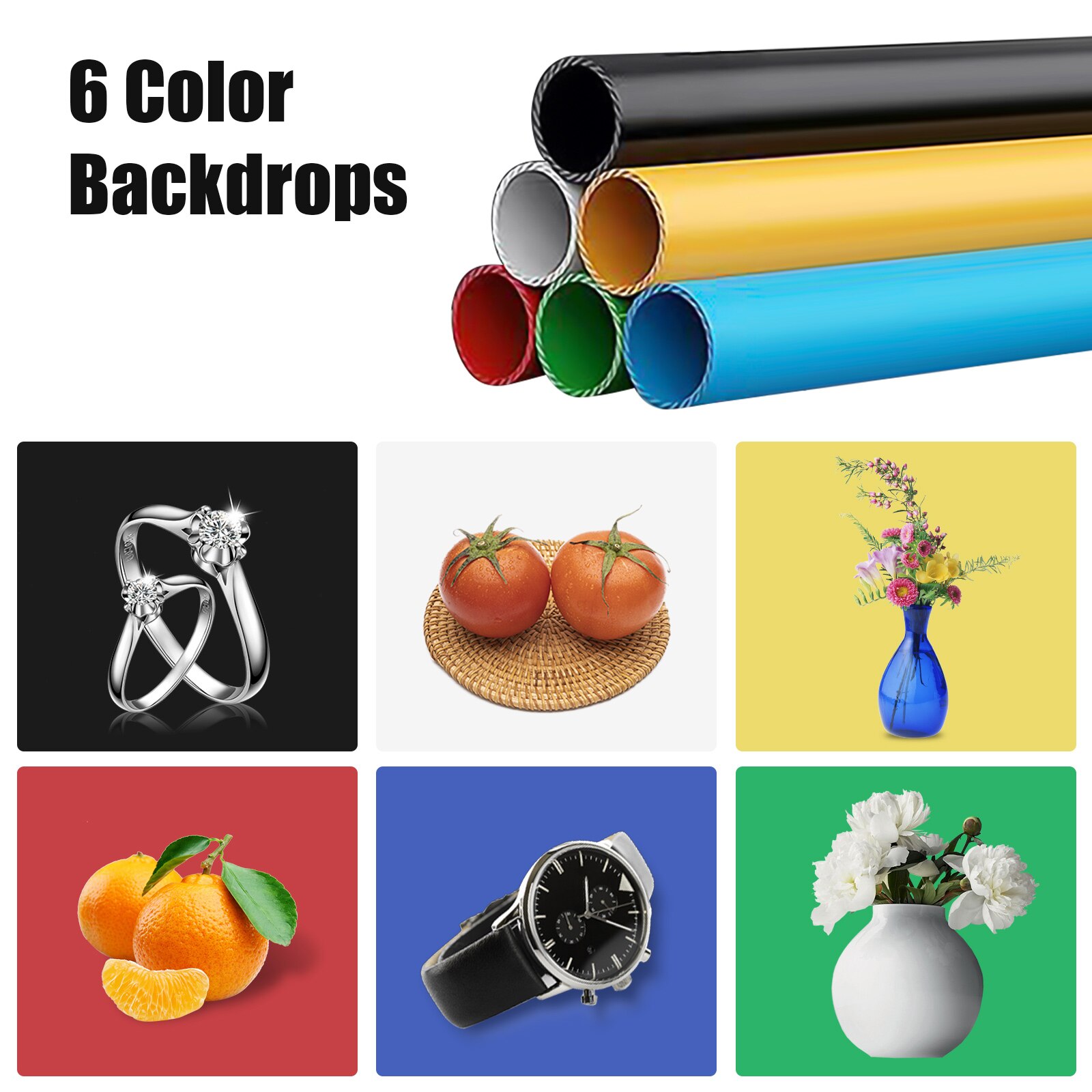 25X25Cm/9.8X9.8Inch Draagbare Mini Fotografie Licht Box Geïntegreerde Professionele Licht Tent Met 6 achtergrond Usb Voeding