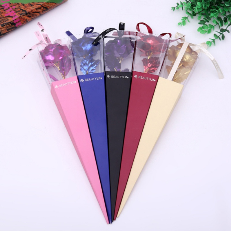 Echte Rose Vergoldet Mit 999er Gold – Personalisierbar Mit Wunschtext, 16 Cm, In Geschenkbox Mit Zertifikat
