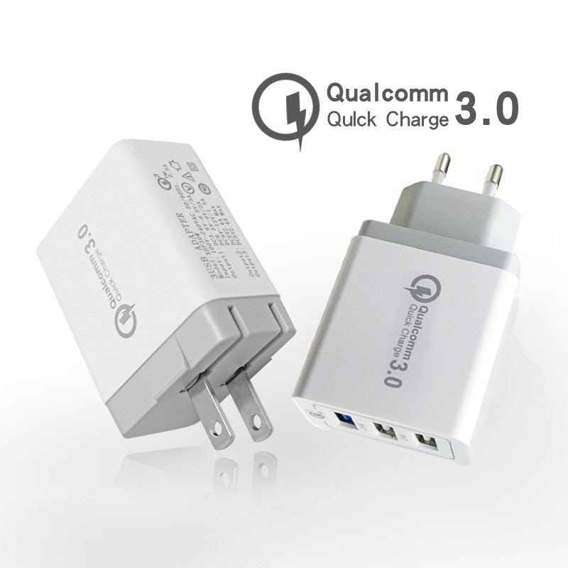 3.0 Quick Fast Charger 3-Ports QC3.0 USB Wall Charger Travel Adapter Smart Charge For iPAD Tablet Samsung Galaxy S6