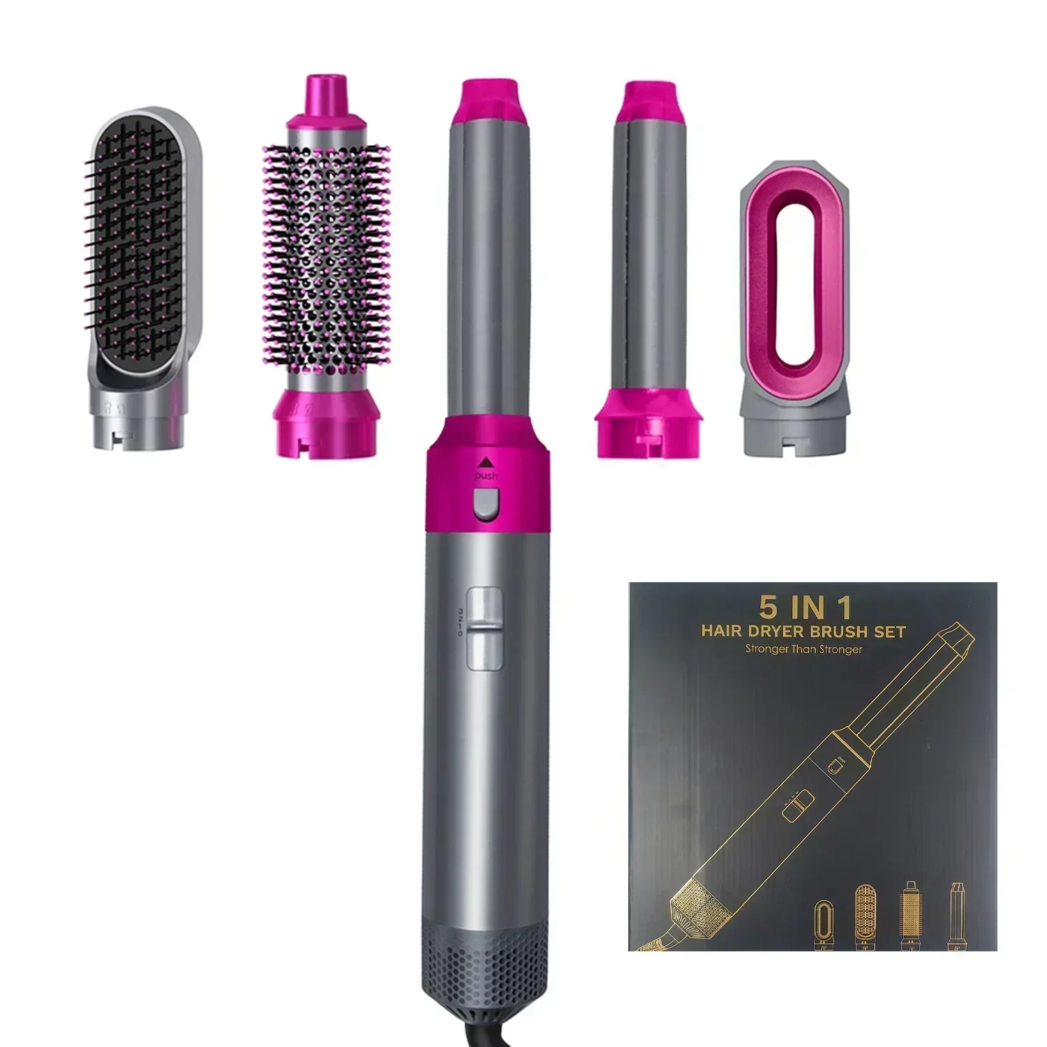 Hoge snelheid 5-in-1 föhn Air Styler Heteluchtborstel Krultang Haarstyler Gereedschap voor Dyson Airwrap met Auto-Wrap Krulspelden