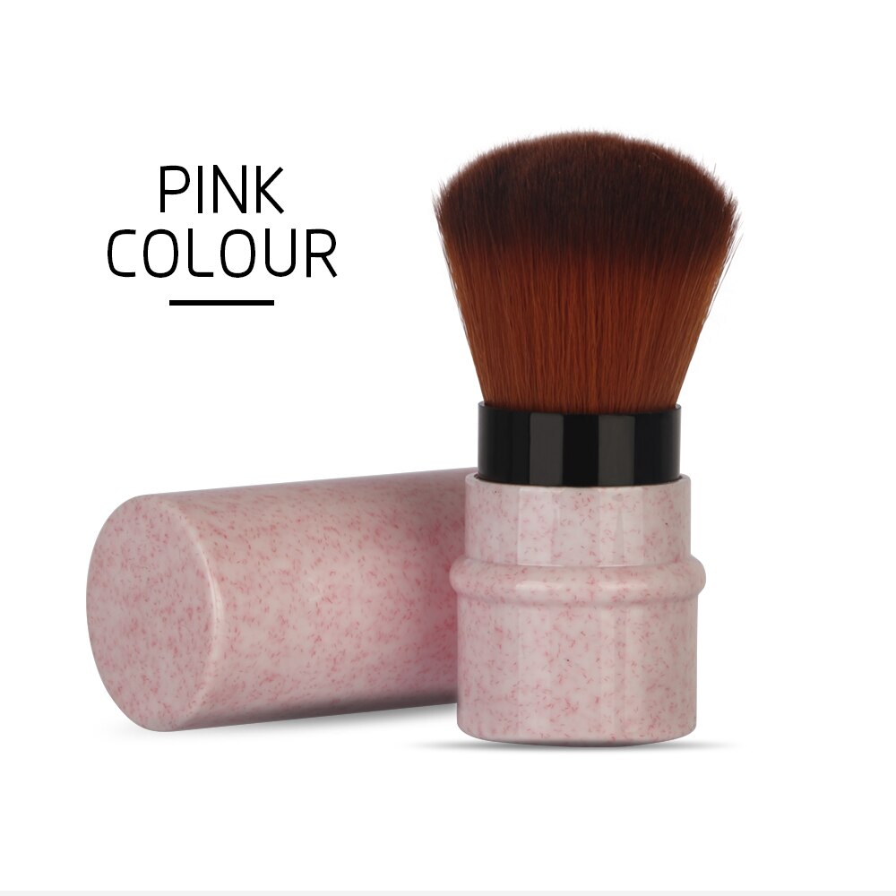 1PC Mini Versenkbare machen-hoch Pinsel mit Deckel Weiches Haar Stiftung Pulver erröten Pinsel Reisen Kosmetik Schönheit machen-hoch Werkzeuge 4 farben: Rosa