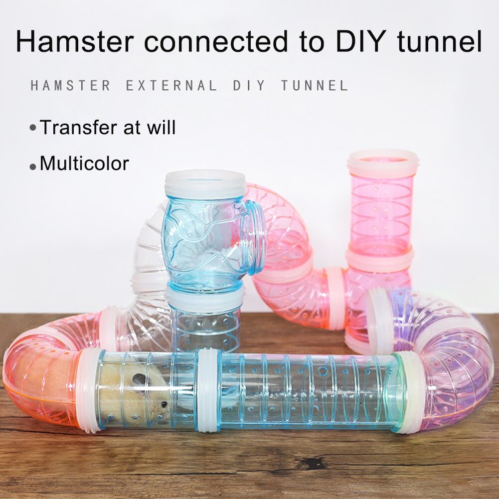 Túnel de tubería externo para animales pequeños, accesorios para jaula, suministros para mascotas, juego de tubos para hámster, accesorios para ampliar el espacio y hacer ejercicio