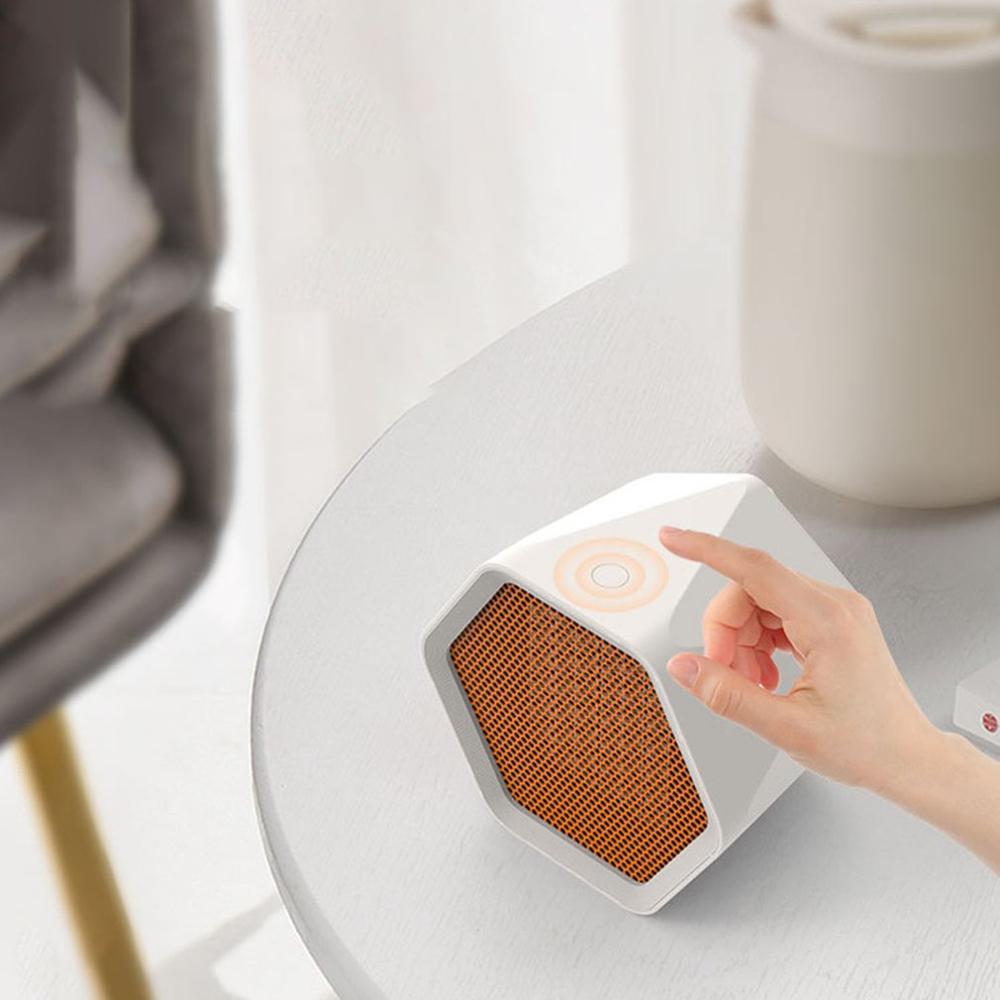 Office Desktop Mini Portable Electric Heating Hexagon 600w Induction Adjustment Low Noise Household Small Air Heater