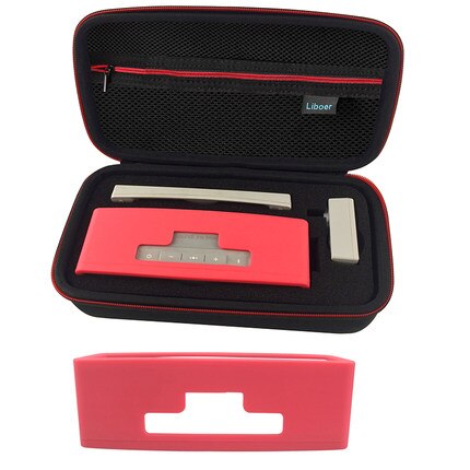 Lagerung fallen für Bose SoundLink Mini und Mini 2 II Lautsprecher Tragbare Trage Reise Weichen Bunten CoverHard Tragen Tasche fallen BS10: Tasche und rot Startseite