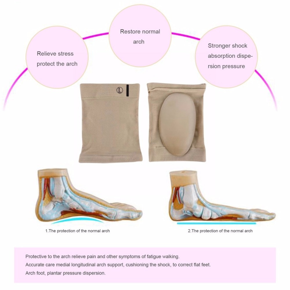 1 Pair Feet Care Pads Patch Socks Gel Plantar Fasciitis Arch Support Sleeve Socks Heel Cushion Foot Pads Patch Care Tool Kits