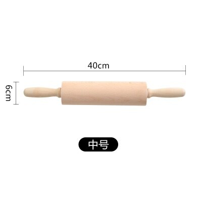 Solid wood rolling stick Roller press stick Painless dumpling skin rolling stick Large hammer rolling stick baking tool: 2