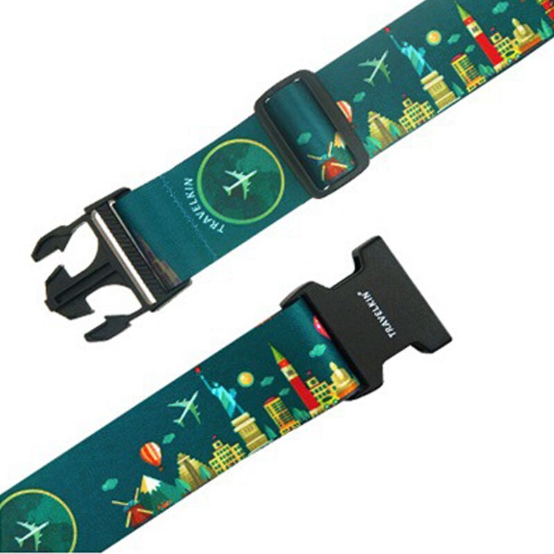 TSA Luggage Strap - 230cm - Geometric Pattern - Combination Lock Security Belt