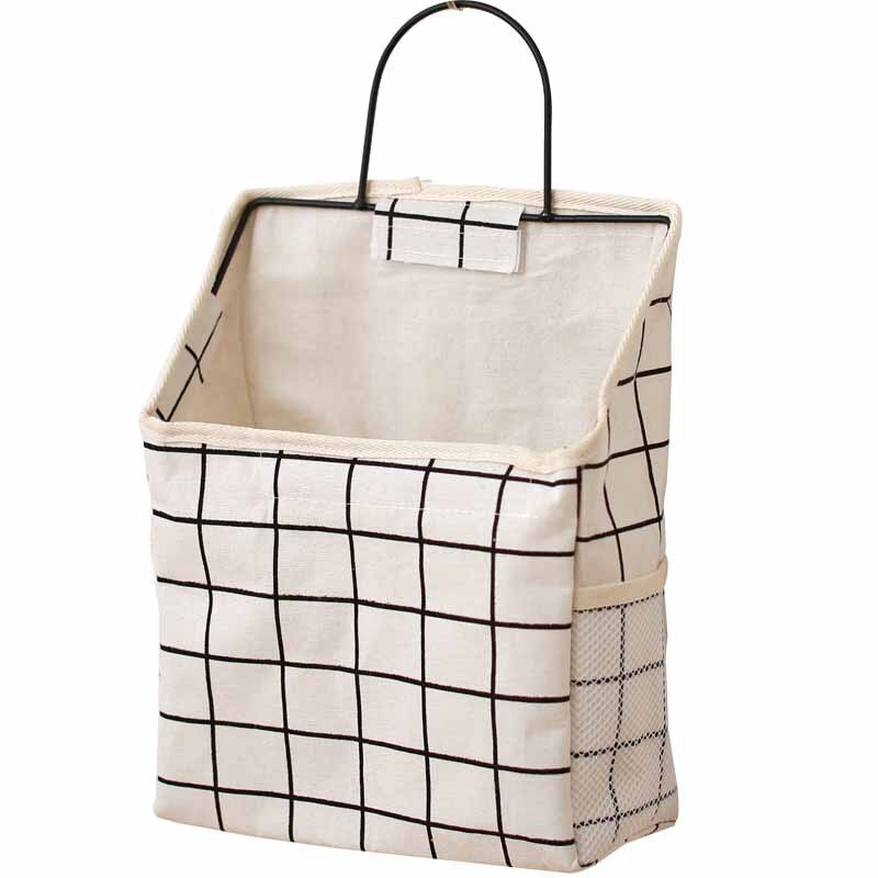 Coton livre débris stockage tenture murale sac de rangement chambre dortoir sac de rangement décor à la maison