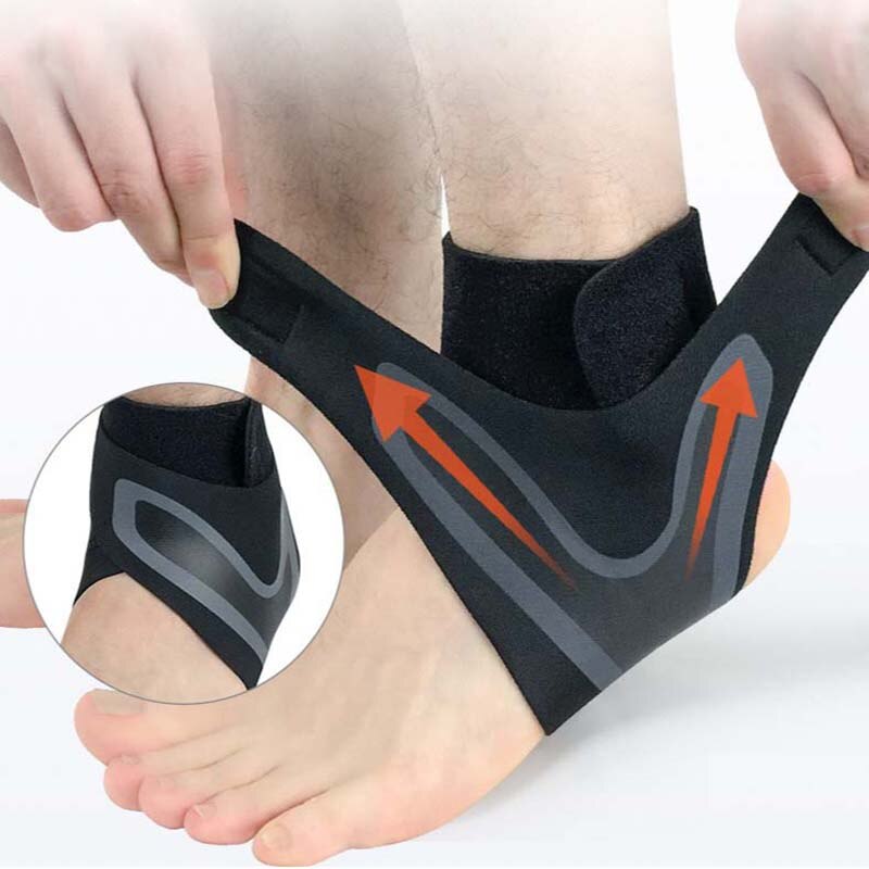 1Stck Atmungsaktiv Fitness Knöchel Unterstützung, Elastische Knöchel befestigen für Laufende Basketball, Schwarz Sport Schutz Fuß Bandage