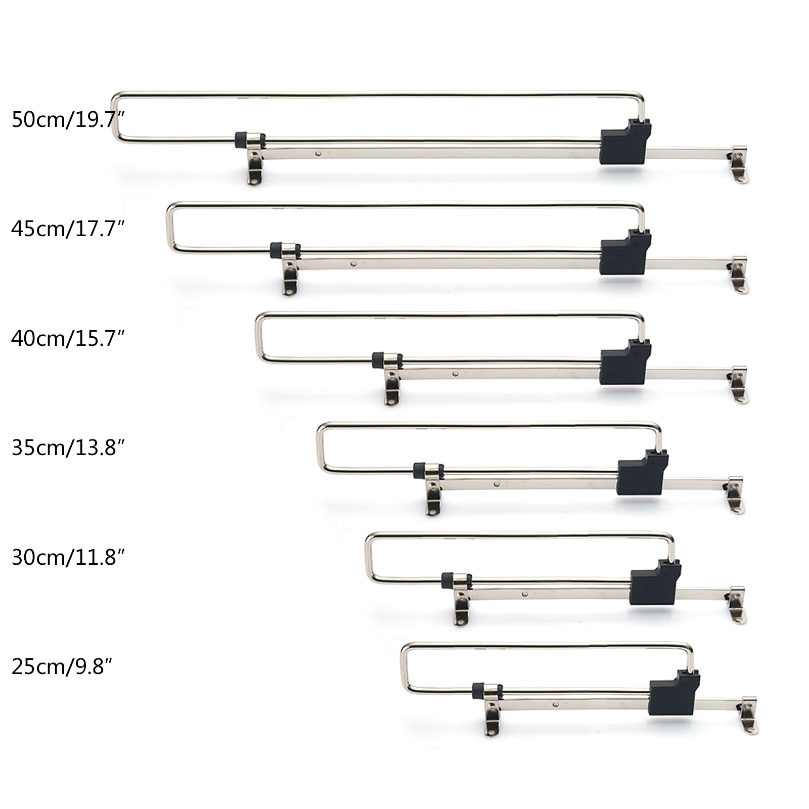 Armario extraíble ajustable de 200/300/350/400/450mm, suspensión Rail de suspensión, carril extensible, organizador de almacenamiento