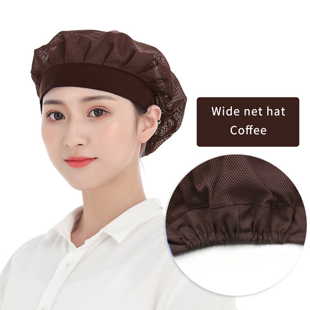 Chef Waiter Hat Elastic Mesh Caps Food Service Cooking Hats Bakery Catering Coffee Shop Workshop Caps Work Wear: 4