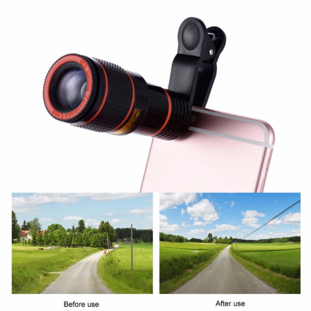 Universal 8x12x Mobile Phone for Camera Smartphone Lens HD low light level night vision Easy to carry Mobile phone telescope