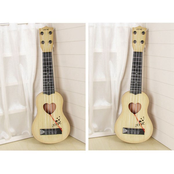 Musikinstrument mini ukulele børn guitar legetøj skole spille spil farve tilfældig
