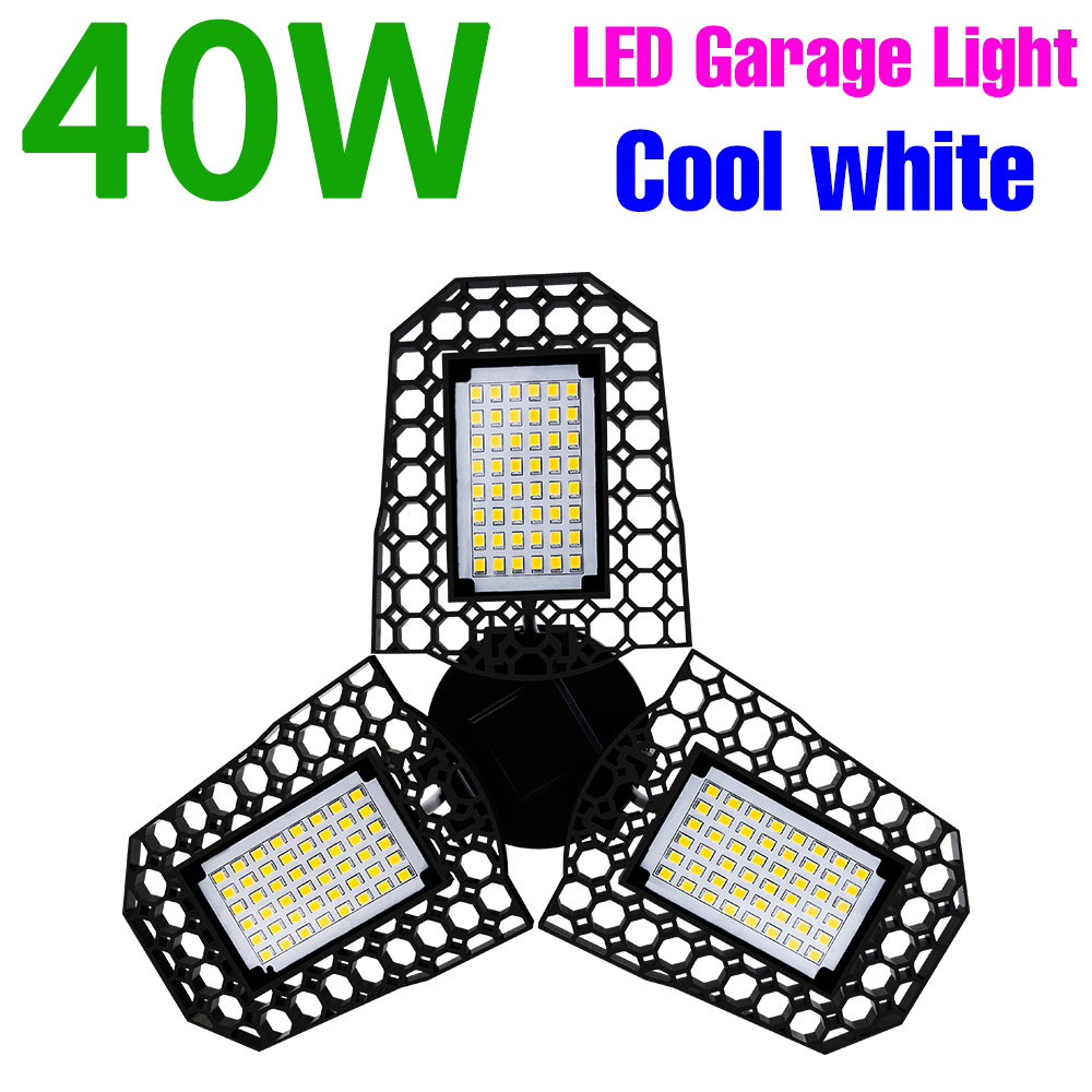 200w led-loftlampe til garage,  e27/e26 led-pærer ,  ac 220v kælderbelysning til lager, værksted 110v 40w 60w 80w 100w 150w: Varm gul